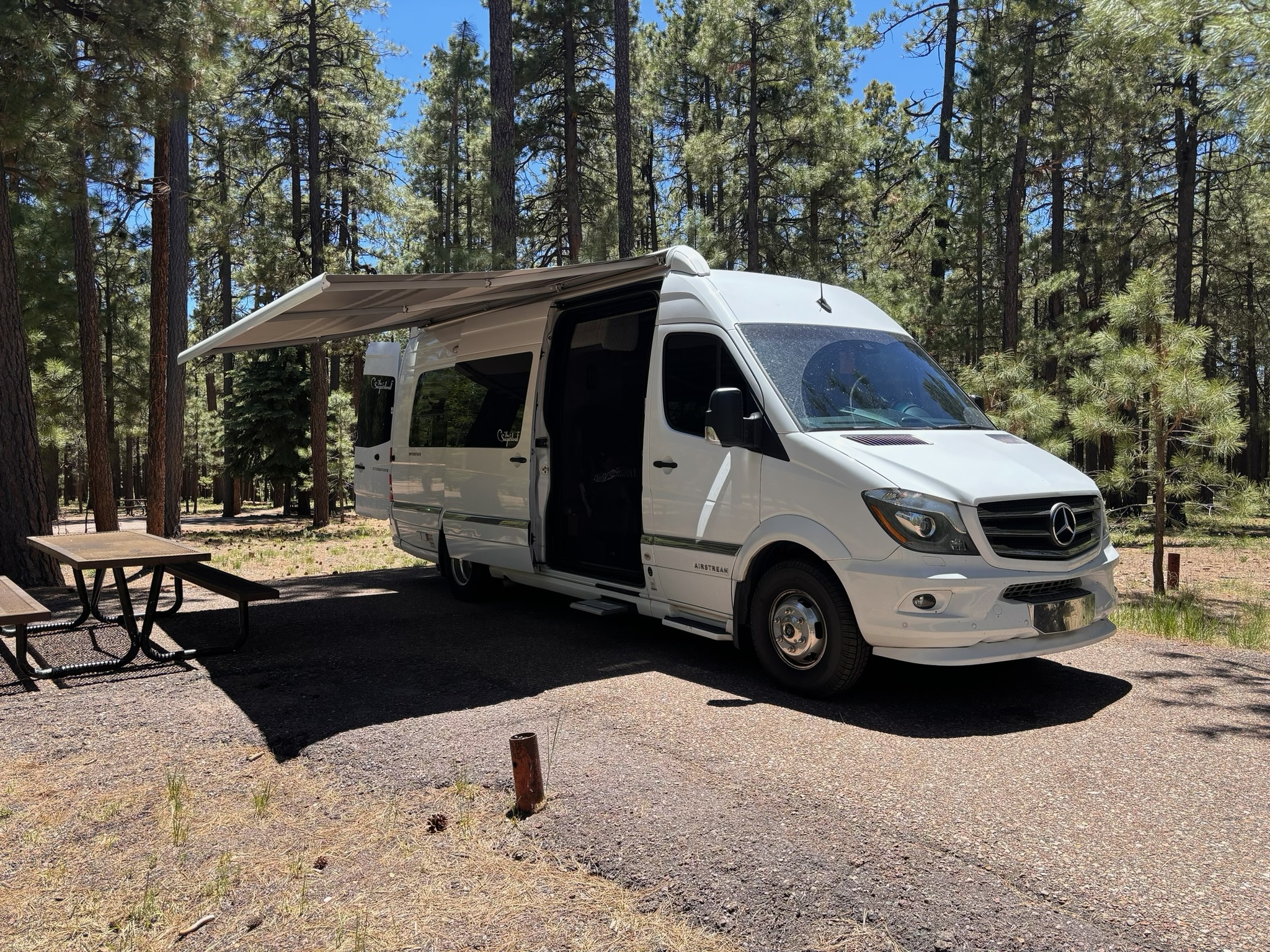 The Sugarloaf at a pine forest campsite in Northern Arizona