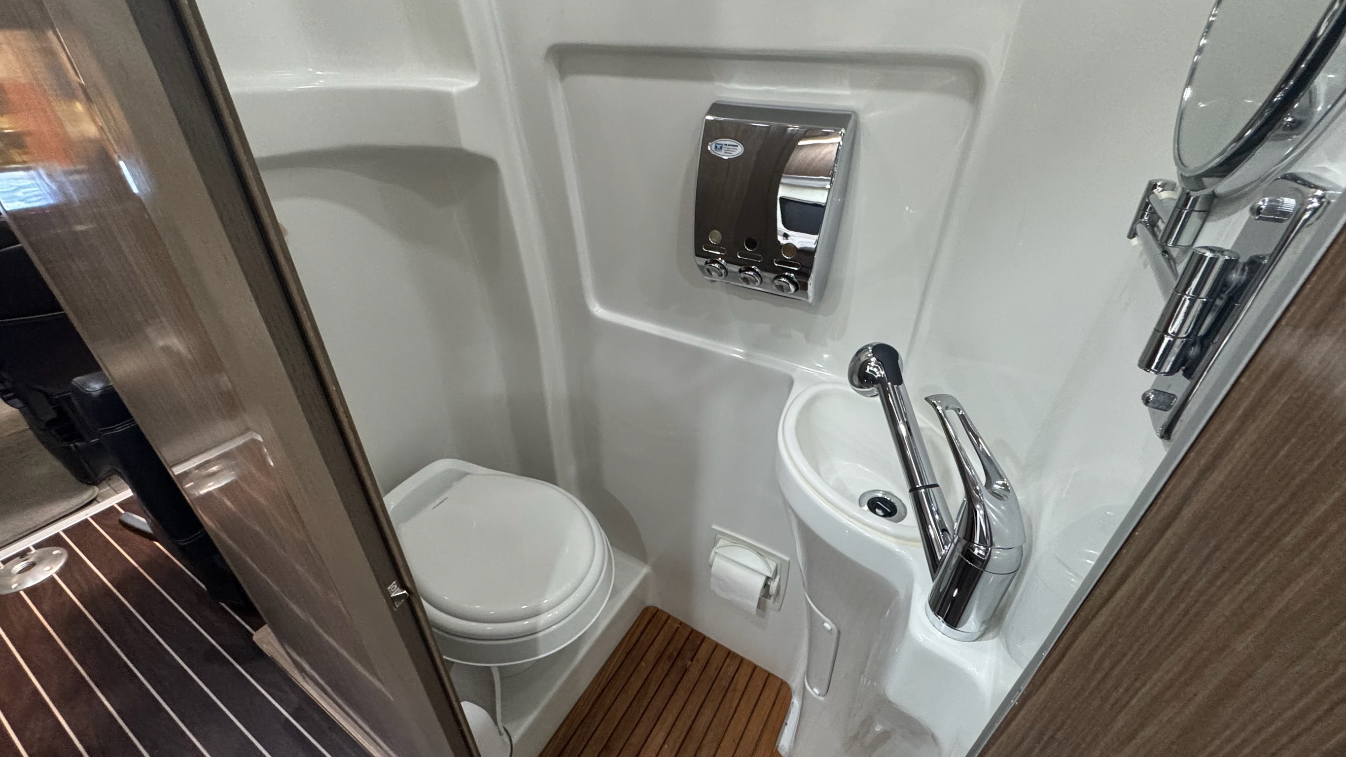 Full bathroom — toilet, sink, shower